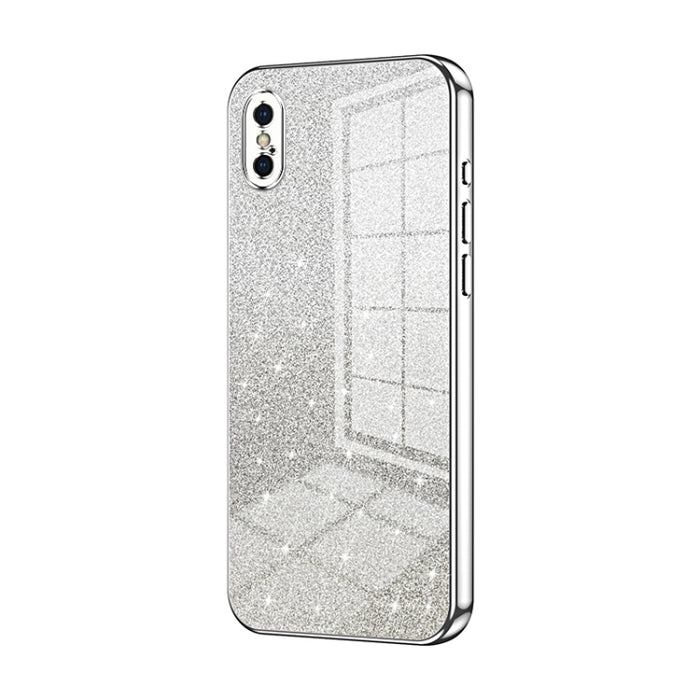 Caja de teléfono galvanizada con polvo de brillo degradado, For iPhone 11 Pro Max, For iPhone 11, For iPhone 11 Pro, For iPhone X / XS, For iPhone XR, For iPhone XS Max, For iPhone 8 Plus / 7 Plus