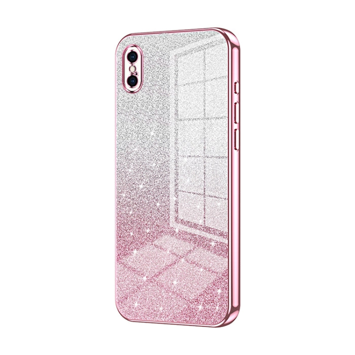 Caja de teléfono galvanizada con polvo de brillo degradado, For iPhone 11 Pro Max, For iPhone 11, For iPhone 11 Pro, For iPhone X / XS, For iPhone XR, For iPhone XS Max, For iPhone 8 Plus / 7 Plus