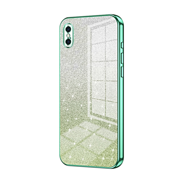 Caja de teléfono galvanizada con polvo de brillo degradado, For iPhone 11 Pro Max, For iPhone 11, For iPhone 11 Pro, For iPhone X / XS, For iPhone XR, For iPhone XS Max, For iPhone 8 Plus / 7 Plus