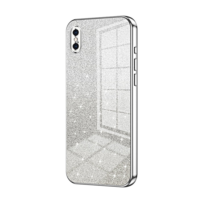 Caja de teléfono galvanizada con polvo de brillo degradado, For iPhone 11 Pro Max, For iPhone 11, For iPhone 11 Pro, For iPhone X / XS, For iPhone XR, For iPhone XS Max, For iPhone 8 Plus / 7 Plus