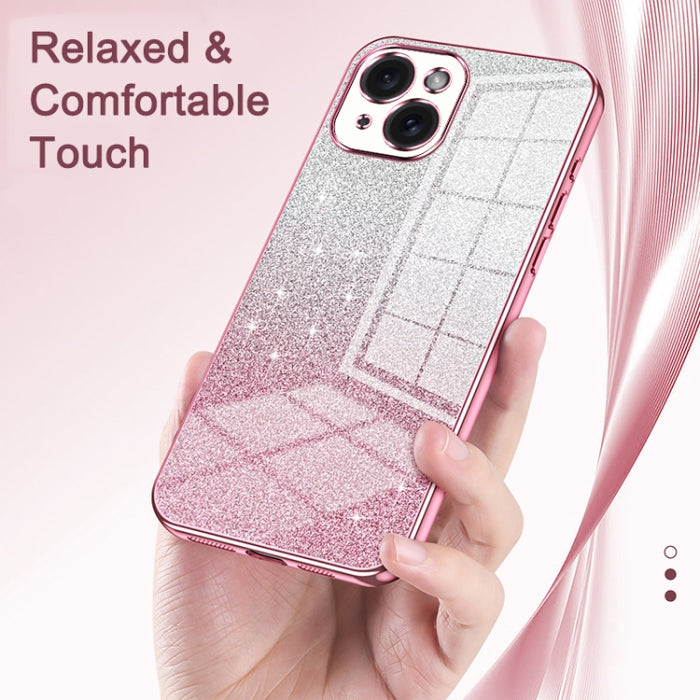 Caja de teléfono galvanizada con polvo de brillo degradado, For iPhone 11 Pro Max, For iPhone 11, For iPhone 11 Pro, For iPhone X / XS, For iPhone XR, For iPhone XS Max, For iPhone 8 Plus / 7 Plus