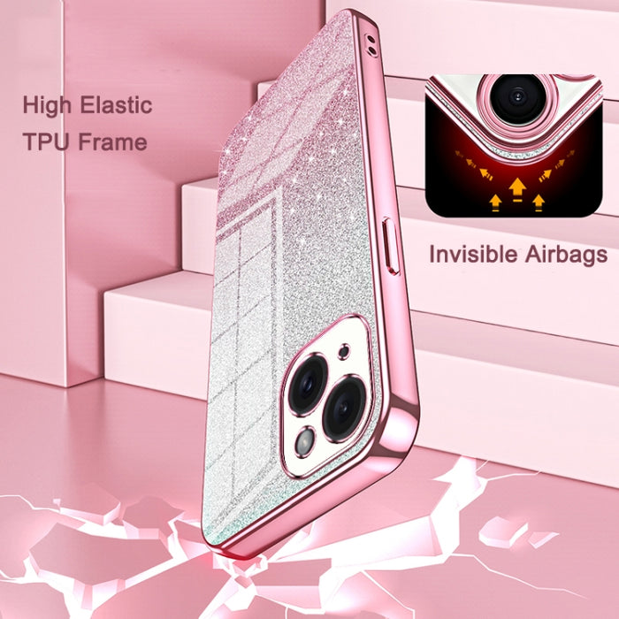 Caja de teléfono galvanizada con polvo de brillo degradado, For iPhone 11 Pro Max, For iPhone 11, For iPhone 11 Pro, For iPhone X / XS, For iPhone XR, For iPhone XS Max, For iPhone 8 Plus / 7 Plus