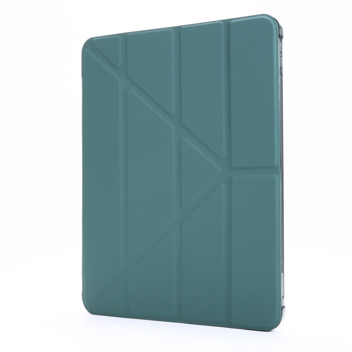 Estuche de cuero de PU con tapa horizontal plegable múltiple + estuche de TPU a prueba de golpes con soporte y ranura para bolígrafo