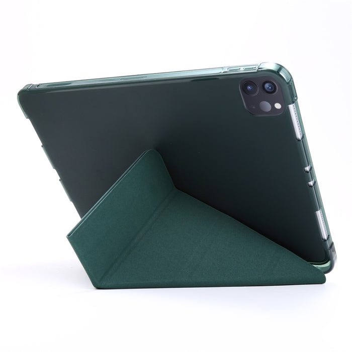 Estuche de cuero de PU con tapa horizontal plegable múltiple + estuche de TPU a prueba de golpes con soporte y ranura para bolígrafo