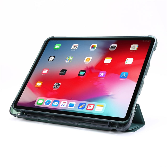 Estuche de cuero de PU con tapa horizontal plegable múltiple + estuche de TPU a prueba de golpes con soporte y ranura para bolígrafo