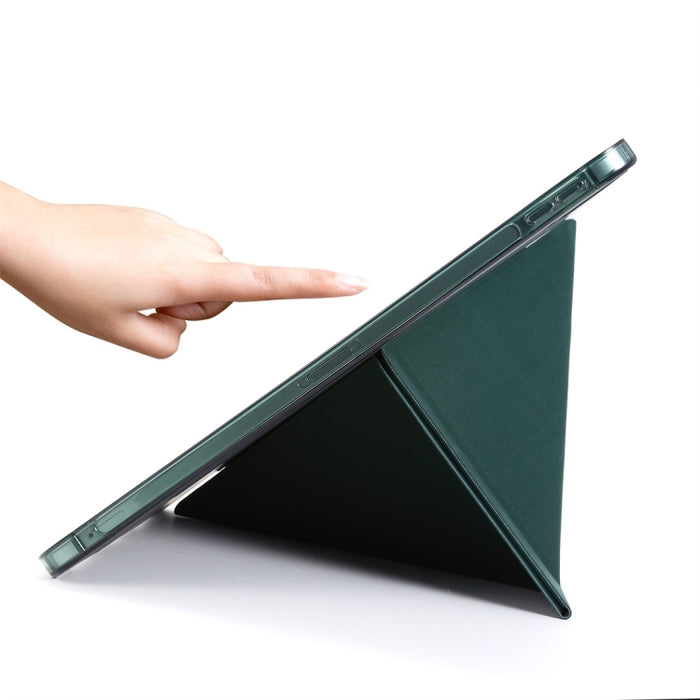 Estuche de cuero de PU con tapa horizontal plegable múltiple + estuche de TPU a prueba de golpes con soporte y ranura para bolígrafo