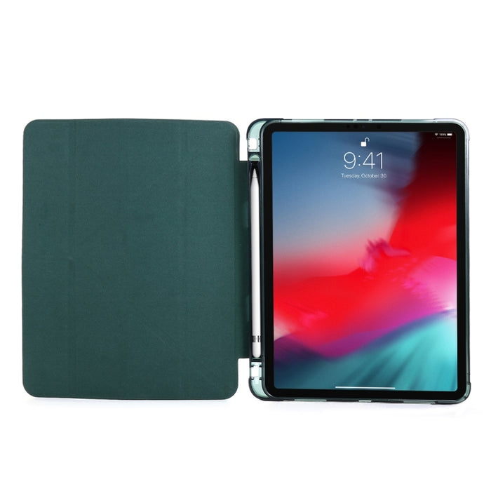 Estuche de cuero de PU con tapa horizontal plegable múltiple + estuche de TPU a prueba de golpes con soporte y ranura para bolígrafo