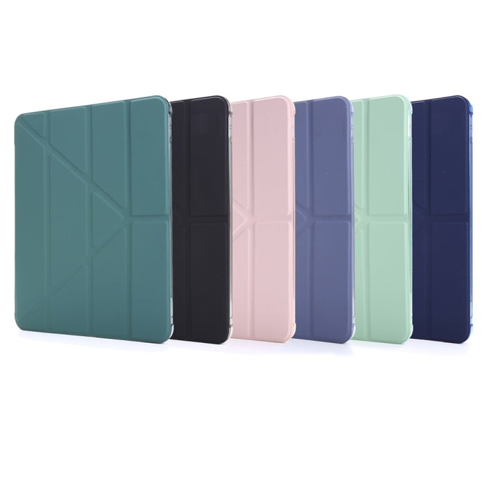 Estuche de cuero de PU con tapa horizontal plegable múltiple + estuche de TPU a prueba de golpes con soporte y ranura para bolígrafo