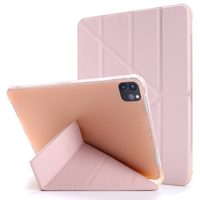 Estuche de cuero de PU con tapa horizontal plegable múltiple + estuche de TPU a prueba de golpes con soporte y ranura para bolígrafo