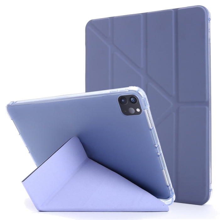 Estuche de cuero de PU con tapa horizontal plegable múltiple + estuche de TPU a prueba de golpes con soporte y ranura para bolígrafo