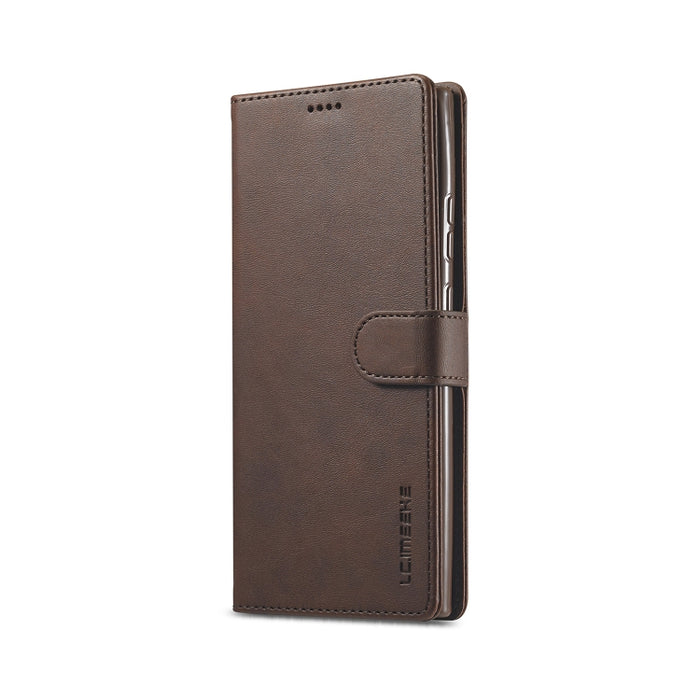 LC.IMEEKE Estuche de cuero con tapa horizontal con textura de becerro, con soporte y ranuras para tarjetas y billetera, For Xiaomi Redmi 9, For Samsung Galaxy A21s, For Samsung Galaxy Note 20, For Samsung Galaxy Note 20 Ultra, For Xiaomi Redmi Note 9
