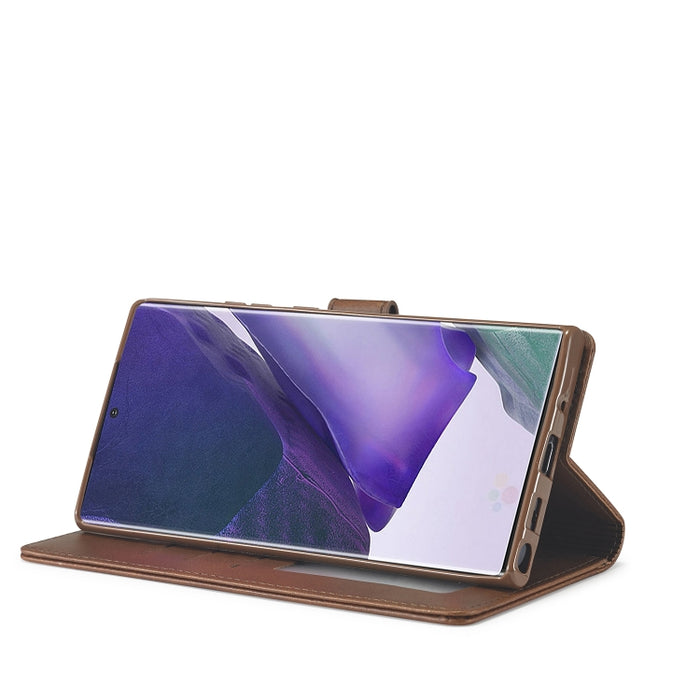 LC.IMEEKE Estuche de cuero con tapa horizontal con textura de becerro, con soporte y ranuras para tarjetas y billetera, For Xiaomi Redmi 9, For Samsung Galaxy A21s, For Samsung Galaxy Note 20, For Samsung Galaxy Note 20 Ultra, For Xiaomi Redmi Note 9