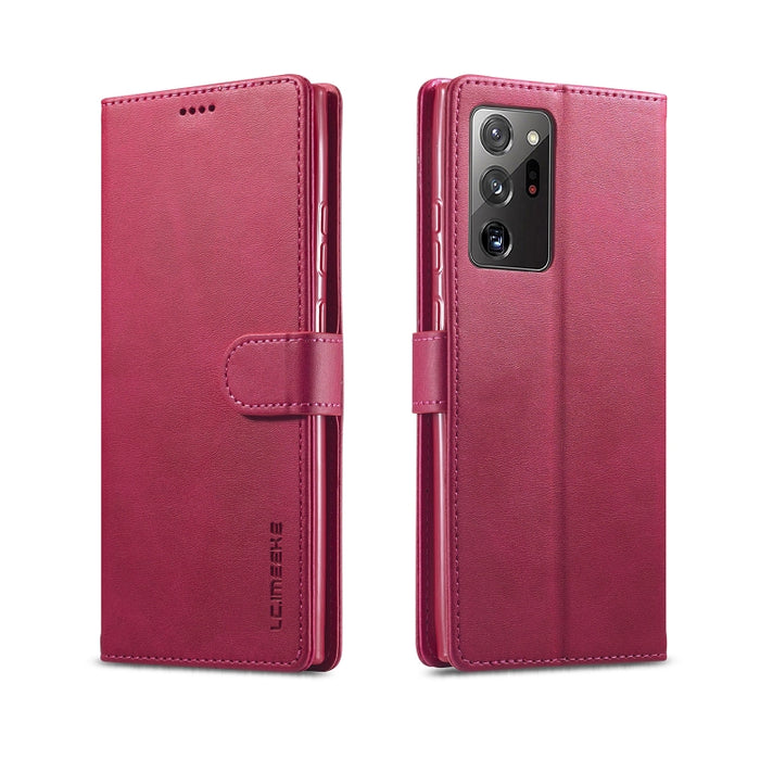 LC.IMEEKE Estuche de cuero con tapa horizontal con textura de becerro, con soporte y ranuras para tarjetas y billetera, For Xiaomi Redmi 9, For Samsung Galaxy A21s, For Samsung Galaxy Note 20, For Samsung Galaxy Note 20 Ultra, For Xiaomi Redmi Note 9