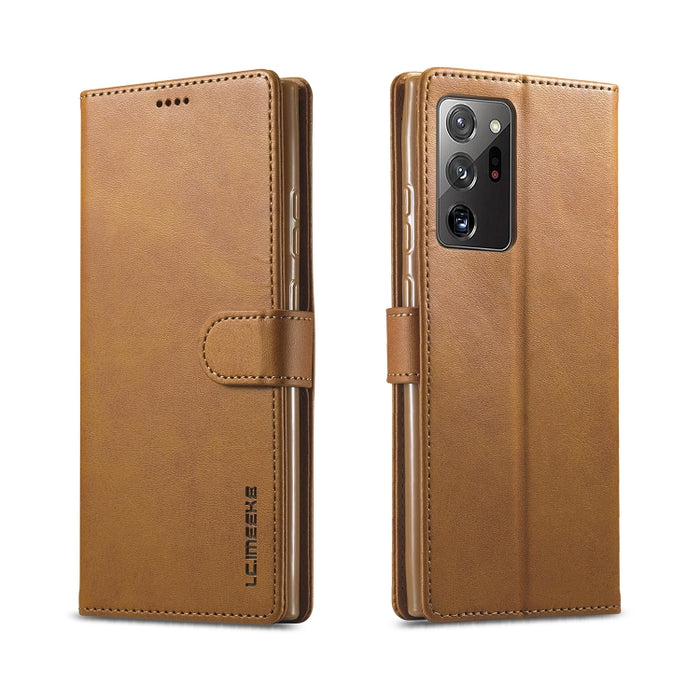 LC.IMEEKE Estuche de cuero con tapa horizontal con textura de becerro, con soporte y ranuras para tarjetas y billetera, For Xiaomi Redmi 9, For Samsung Galaxy A21s, For Samsung Galaxy Note 20, For Samsung Galaxy Note 20 Ultra, For Xiaomi Redmi Note 9