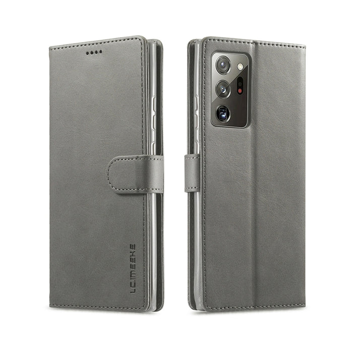 LC.IMEEKE Estuche de cuero con tapa horizontal con textura de becerro, con soporte y ranuras para tarjetas y billetera, For Xiaomi Redmi 9, For Samsung Galaxy A21s, For Samsung Galaxy Note 20, For Samsung Galaxy Note 20 Ultra, For Xiaomi Redmi Note 9