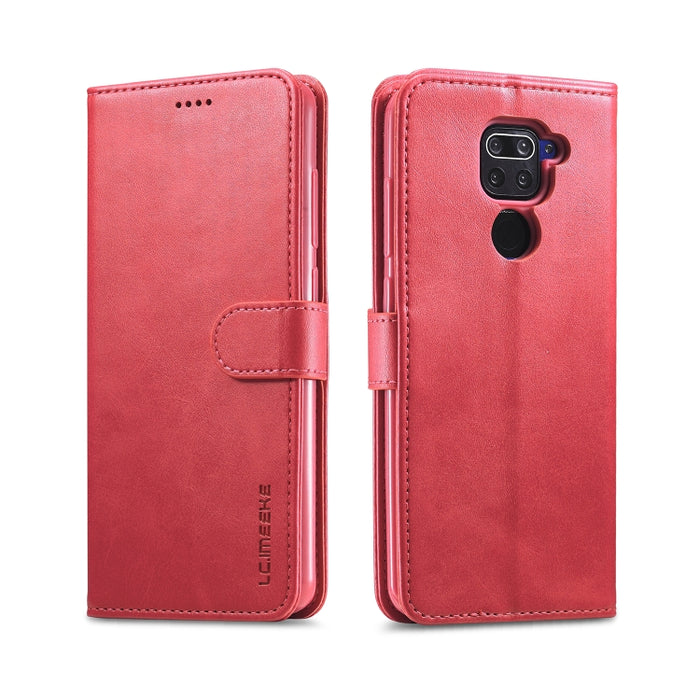 LC.IMEEKE Estuche de cuero con tapa horizontal con textura de becerro, con soporte y ranuras para tarjetas y billetera, For Xiaomi Redmi 9, For Samsung Galaxy A21s, For Samsung Galaxy Note 20, For Samsung Galaxy Note 20 Ultra, For Xiaomi Redmi Note 9