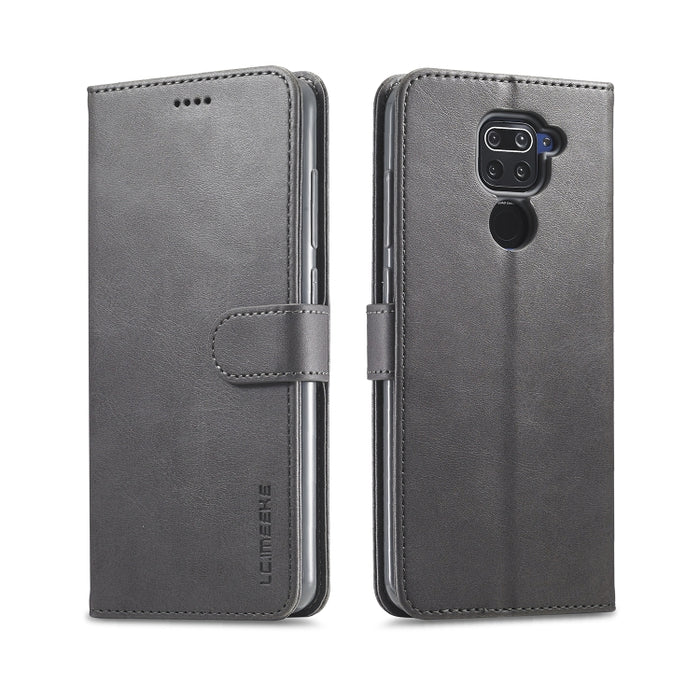 LC.IMEEKE Estuche de cuero con tapa horizontal con textura de becerro, con soporte y ranuras para tarjetas y billetera, For Xiaomi Redmi 9, For Samsung Galaxy A21s, For Samsung Galaxy Note 20, For Samsung Galaxy Note 20 Ultra, For Xiaomi Redmi Note 9