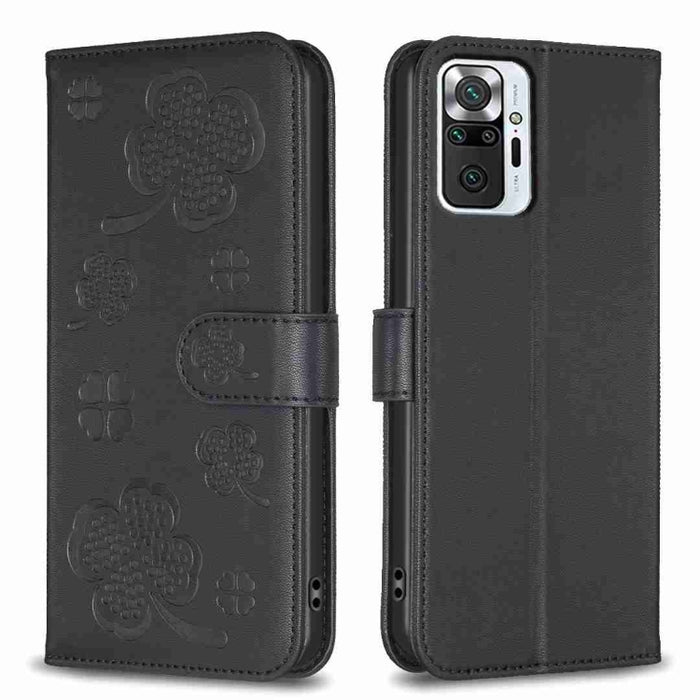 Funda para teléfono de cuero con relieve de cuatro hojas, For Xiaomi Mi 11 Lite, For Xiaomi Redmi Note 10 4G / 10S, For Xiaomi Redmi Note 10 Pro, For Xiaomi Poco M3, For Xiaomi Redmi K30S, For Xiaomi Mi 10T Lite, For Xiaomi Poco X3, For Xiaomi Redmi 9A...