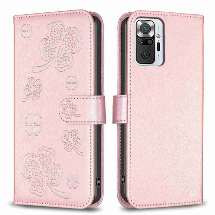 Funda para teléfono de cuero con relieve de cuatro hojas, For Xiaomi Mi 11 Lite, For Xiaomi Redmi Note 10 4G / 10S, For Xiaomi Redmi Note 10 Pro, For Xiaomi Poco M3, For Xiaomi Redmi K30S, For Xiaomi Mi 10T Lite, For Xiaomi Poco X3, For Xiaomi Redmi 9A...