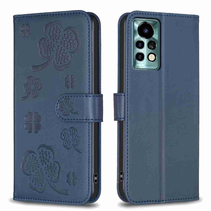 Funda para teléfono de cuero con relieve de cuatro hojas, For Xiaomi Poco C55 / Redmi 12C, For Xiaomi Redmi Note 12 Pro+ 5G Global, For Xiaomi Redmi Note 12 Pro 5G Global, For Xiaomi Redmi Note 12 5G Global, For Xiaomi 13 Lite 5G                       ...