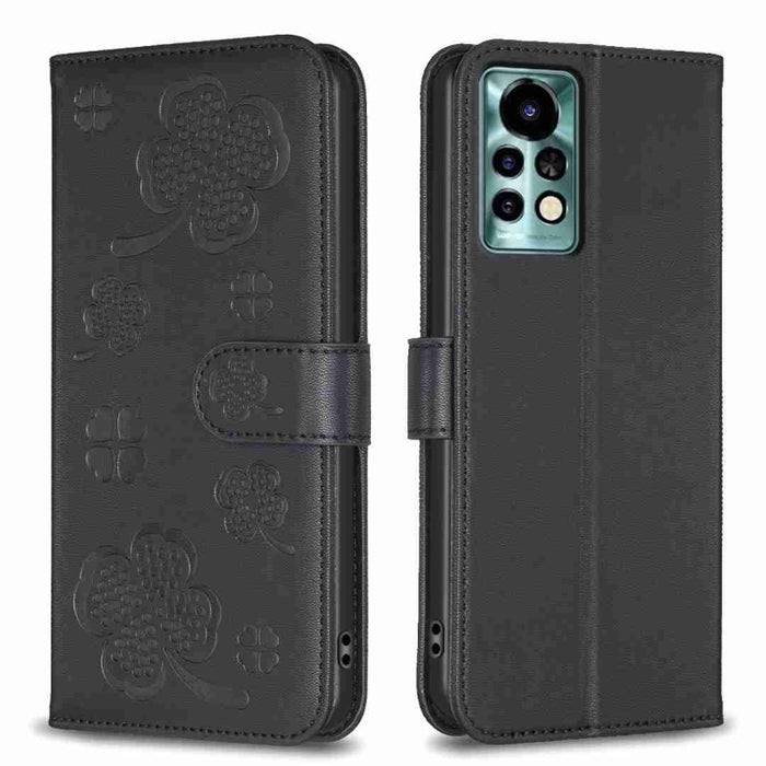 Funda para teléfono de cuero con relieve de cuatro hojas, For Xiaomi Poco C55 / Redmi 12C, For Xiaomi Redmi Note 12 Pro+ 5G Global, For Xiaomi Redmi Note 12 Pro 5G Global, For Xiaomi Redmi Note 12 5G Global, For Xiaomi 13 Lite 5G                       ...