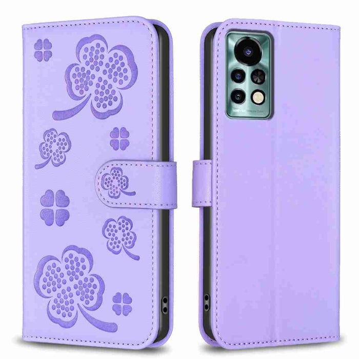 Funda para teléfono de cuero con relieve de cuatro hojas, For Xiaomi Poco C55 / Redmi 12C, For Xiaomi Redmi Note 12 Pro+ 5G Global, For Xiaomi Redmi Note 12 Pro 5G Global, For Xiaomi Redmi Note 12 5G Global, For Xiaomi 13 Lite 5G                       ...