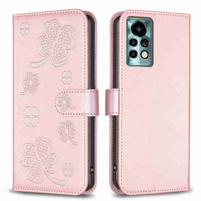 Funda para teléfono de cuero con relieve de cuatro hojas, For Xiaomi Poco C55 / Redmi 12C, For Xiaomi Redmi Note 12 Pro+ 5G Global, For Xiaomi Redmi Note 12 Pro 5G Global, For Xiaomi Redmi Note 12 5G Global, For Xiaomi 13 Lite 5G                       ...