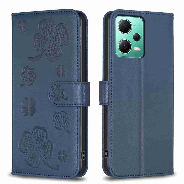 Funda para teléfono de cuero con relieve de cuatro hojas, For Xiaomi Poco C55 / Redmi 12C, For Xiaomi Redmi Note 12 Pro+ 5G Global, For Xiaomi Redmi Note 12 Pro 5G Global, For Xiaomi Redmi Note 12 5G Global, For Xiaomi 13 Lite 5G                       ...