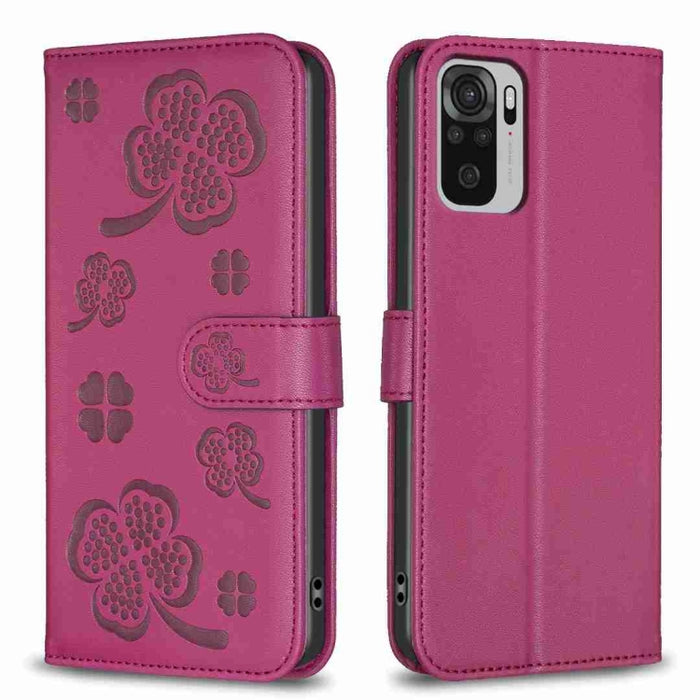 Funda para teléfono de cuero con relieve de cuatro hojas, For Xiaomi Mi 11 Lite, For Xiaomi Redmi Note 10 4G / 10S, For Xiaomi Redmi Note 10 Pro, For Xiaomi Poco M3, For Xiaomi Redmi K30S, For Xiaomi Mi 10T Lite, For Xiaomi Poco X3, For Xiaomi Redmi 9A...