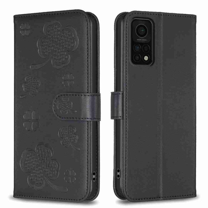 Funda para teléfono de cuero con relieve de cuatro hojas, For Xiaomi Mi 11 Lite, For Xiaomi Redmi Note 10 4G / 10S, For Xiaomi Redmi Note 10 Pro, For Xiaomi Poco M3, For Xiaomi Redmi K30S, For Xiaomi Mi 10T Lite, For Xiaomi Poco X3, For Xiaomi Redmi 9A...