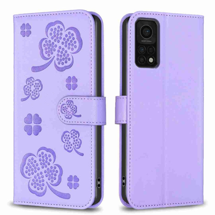 Funda para teléfono de cuero con relieve de cuatro hojas, For Xiaomi Mi 11 Lite, For Xiaomi Redmi Note 10 4G / 10S, For Xiaomi Redmi Note 10 Pro, For Xiaomi Poco M3, For Xiaomi Redmi K30S, For Xiaomi Mi 10T Lite, For Xiaomi Poco X3, For Xiaomi Redmi 9A...