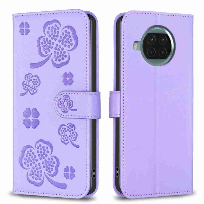 Funda para teléfono de cuero con relieve de cuatro hojas, For Xiaomi Mi 11 Lite, For Xiaomi Redmi Note 10 4G / 10S, For Xiaomi Redmi Note 10 Pro, For Xiaomi Poco M3, For Xiaomi Redmi K30S, For Xiaomi Mi 10T Lite, For Xiaomi Poco X3, For Xiaomi Redmi 9A...
