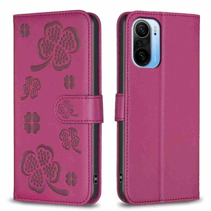 Funda para teléfono de cuero con relieve de cuatro hojas, For Xiaomi Poco C55 / Redmi 12C, For Xiaomi Redmi Note 12 Pro+ 5G Global, For Xiaomi Redmi Note 12 Pro 5G Global, For Xiaomi Redmi Note 12 5G Global, For Xiaomi 13 Lite 5G                       ...
