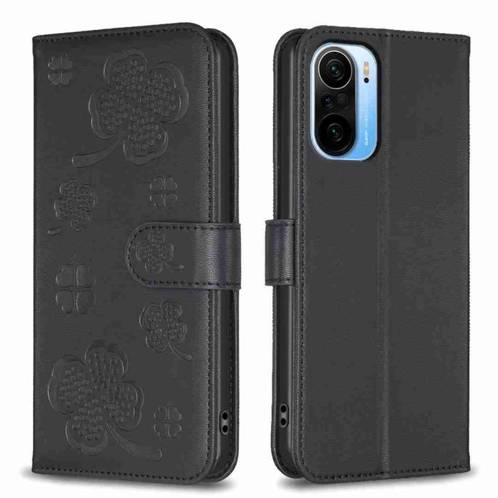 Funda para teléfono de cuero con relieve de cuatro hojas, For Xiaomi Poco C55 / Redmi 12C, For Xiaomi Redmi Note 12 Pro+ 5G Global, For Xiaomi Redmi Note 12 Pro 5G Global, For Xiaomi Redmi Note 12 5G Global, For Xiaomi 13 Lite 5G                       ...