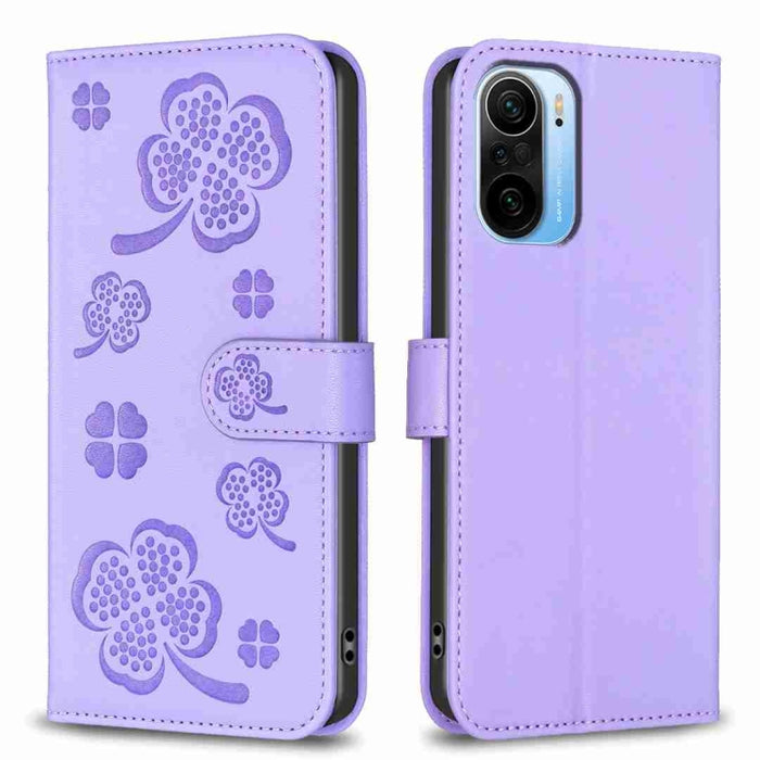 Funda para teléfono de cuero con relieve de cuatro hojas, For Xiaomi Poco C55 / Redmi 12C, For Xiaomi Redmi Note 12 Pro+ 5G Global, For Xiaomi Redmi Note 12 Pro 5G Global, For Xiaomi Redmi Note 12 5G Global, For Xiaomi 13 Lite 5G                       ...