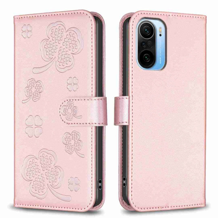 Funda para teléfono de cuero con relieve de cuatro hojas, For Xiaomi Poco C55 / Redmi 12C, For Xiaomi Redmi Note 12 Pro+ 5G Global, For Xiaomi Redmi Note 12 Pro 5G Global, For Xiaomi Redmi Note 12 5G Global, For Xiaomi 13 Lite 5G                       ...