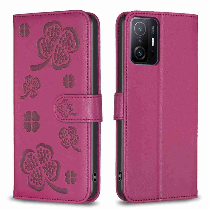 Funda para teléfono de cuero con relieve de cuatro hojas, For Xiaomi Poco C55 / Redmi 12C, For Xiaomi Redmi Note 12 Pro+ 5G Global, For Xiaomi Redmi Note 12 Pro 5G Global, For Xiaomi Redmi Note 12 5G Global, For Xiaomi 13 Lite 5G                       ...