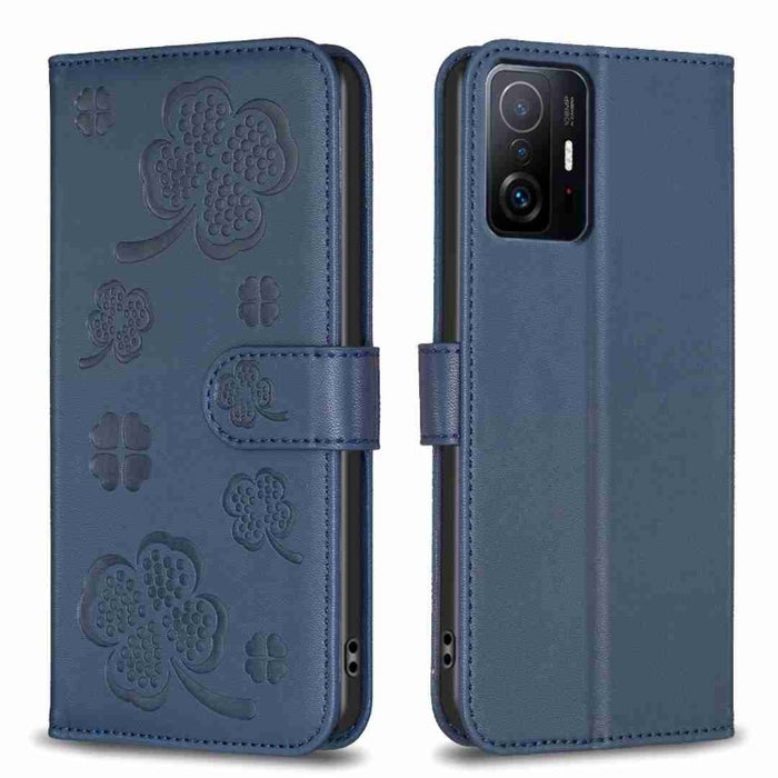 Funda para teléfono de cuero con relieve de cuatro hojas, For Xiaomi Poco C55 / Redmi 12C, For Xiaomi Redmi Note 12 Pro+ 5G Global, For Xiaomi Redmi Note 12 Pro 5G Global, For Xiaomi Redmi Note 12 5G Global, For Xiaomi 13 Lite 5G                       ...