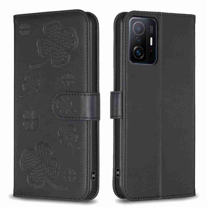 Funda para teléfono de cuero con relieve de cuatro hojas, For Xiaomi Poco C55 / Redmi 12C, For Xiaomi Redmi Note 12 Pro+ 5G Global, For Xiaomi Redmi Note 12 Pro 5G Global, For Xiaomi Redmi Note 12 5G Global, For Xiaomi 13 Lite 5G                       ...