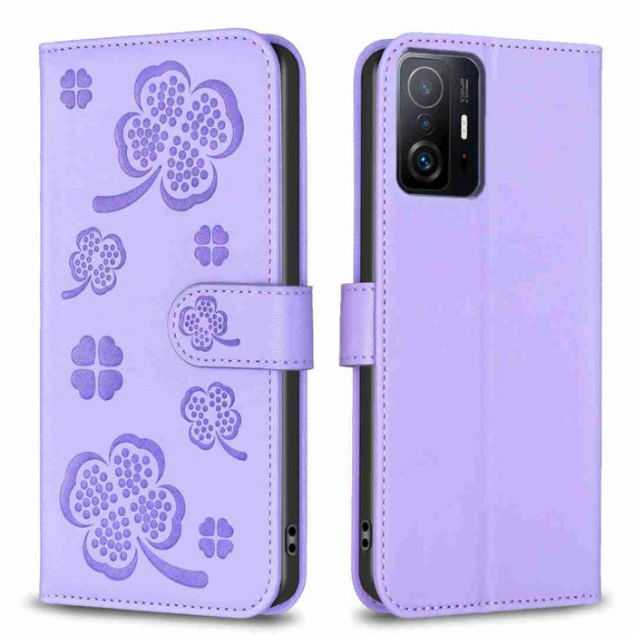 Funda para teléfono de cuero con relieve de cuatro hojas, For Xiaomi Poco C55 / Redmi 12C, For Xiaomi Redmi Note 12 Pro+ 5G Global, For Xiaomi Redmi Note 12 Pro 5G Global, For Xiaomi Redmi Note 12 5G Global, For Xiaomi 13 Lite 5G                       ...
