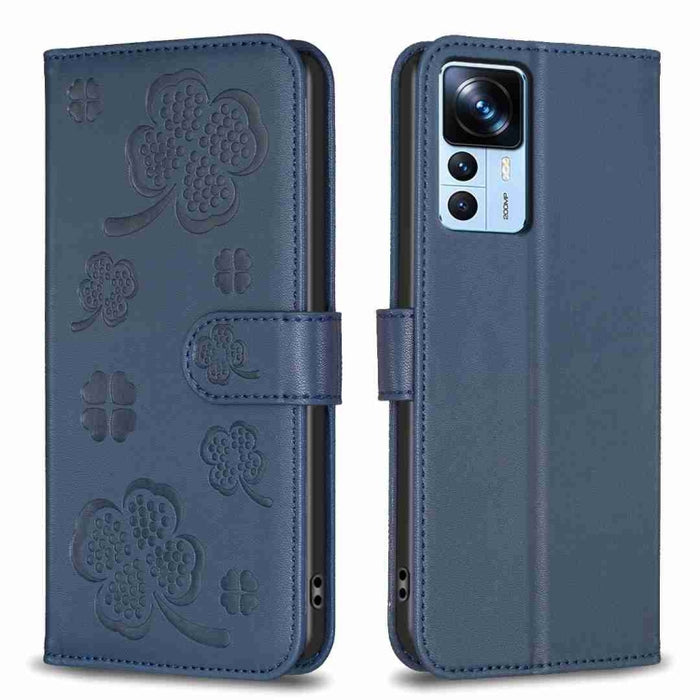 Funda para teléfono de cuero con relieve de cuatro hojas, For Xiaomi Poco C55 / Redmi 12C, For Xiaomi Redmi Note 12 Pro+ 5G Global, For Xiaomi Redmi Note 12 Pro 5G Global, For Xiaomi Redmi Note 12 5G Global, For Xiaomi 13 Lite 5G                       ...