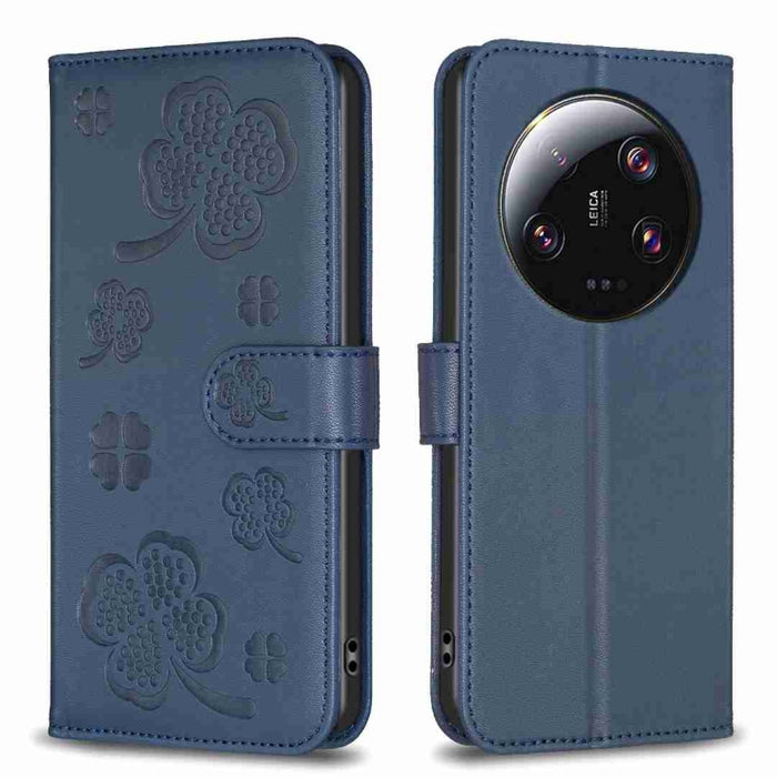 Funda para teléfono de cuero con relieve de cuatro hojas, For Xiaomi Poco M6 4G / Redmi 13 4G, For Xiaomi Redmi A3, For Xiaomi Redmi Note 13 Pro 4G Global, For Xiaomi Redmi Note 13 4G Global, For Xiaomi Redmi Note 13, For Xiaomi Redmi 13C              ...