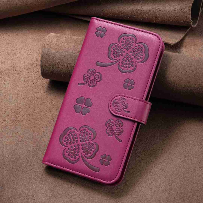 Funda para teléfono de cuero con relieve de cuatro hojas, For Xiaomi Poco C55 / Redmi 12C, For Xiaomi Redmi Note 12 Pro+ 5G Global, For Xiaomi Redmi Note 12 Pro 5G Global, For Xiaomi Redmi Note 12 5G Global, For Xiaomi 13 Lite 5G                       ...