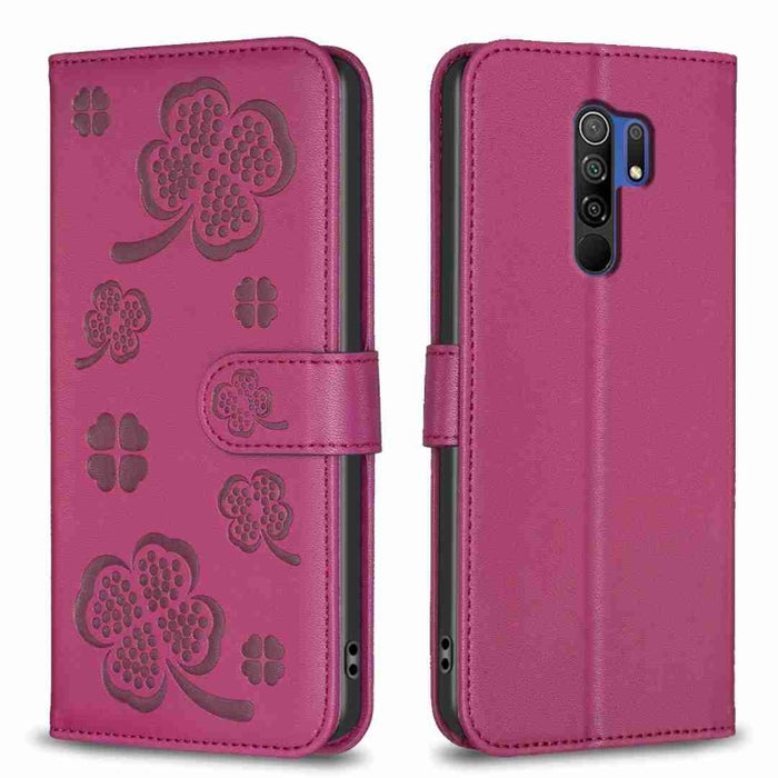 Funda para teléfono de cuero con relieve de cuatro hojas, For Xiaomi Mi 11 Lite, For Xiaomi Redmi Note 10 4G / 10S, For Xiaomi Redmi Note 10 Pro, For Xiaomi Poco M3, For Xiaomi Redmi K30S, For Xiaomi Mi 10T Lite, For Xiaomi Poco X3, For Xiaomi Redmi 9A...