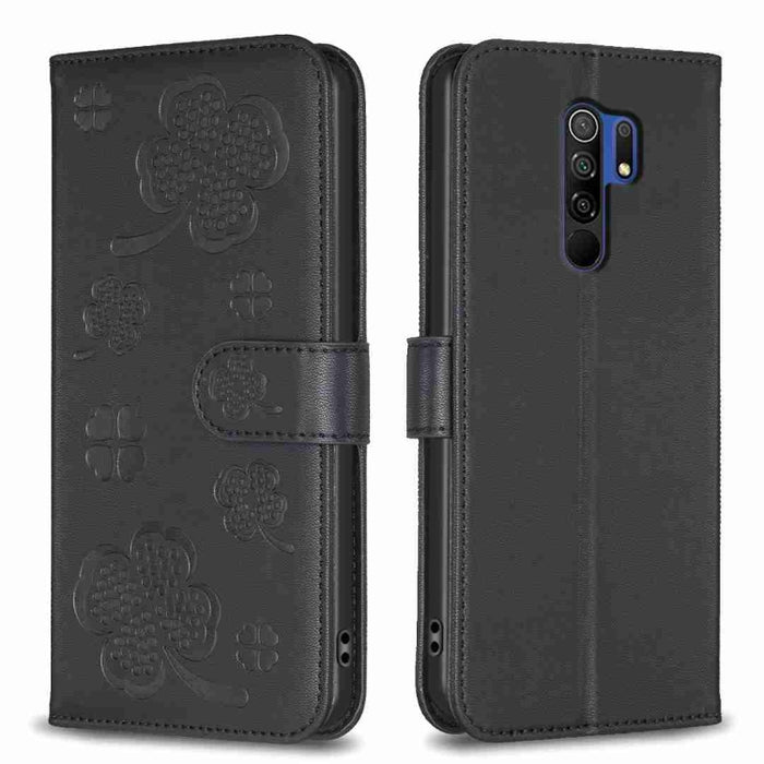 Funda para teléfono de cuero con relieve de cuatro hojas, For Xiaomi Mi 11 Lite, For Xiaomi Redmi Note 10 4G / 10S, For Xiaomi Redmi Note 10 Pro, For Xiaomi Poco M3, For Xiaomi Redmi K30S, For Xiaomi Mi 10T Lite, For Xiaomi Poco X3, For Xiaomi Redmi 9A...