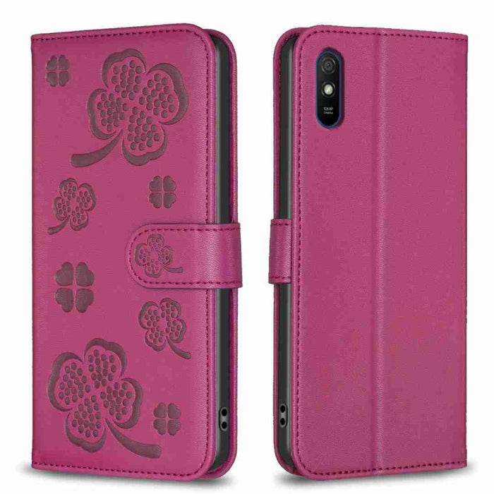 Funda para teléfono de cuero con relieve de cuatro hojas, For Xiaomi Mi 11 Lite, For Xiaomi Redmi Note 10 4G / 10S, For Xiaomi Redmi Note 10 Pro, For Xiaomi Poco M3, For Xiaomi Redmi K30S, For Xiaomi Mi 10T Lite, For Xiaomi Poco X3, For Xiaomi Redmi 9A...