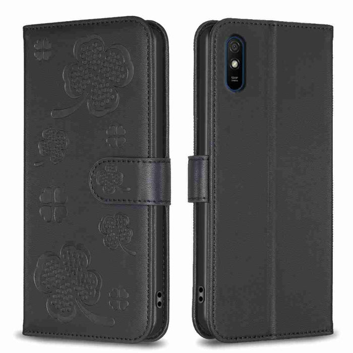 Funda para teléfono de cuero con relieve de cuatro hojas, For Xiaomi Mi 11 Lite, For Xiaomi Redmi Note 10 4G / 10S, For Xiaomi Redmi Note 10 Pro, For Xiaomi Poco M3, For Xiaomi Redmi K30S, For Xiaomi Mi 10T Lite, For Xiaomi Poco X3, For Xiaomi Redmi 9A...