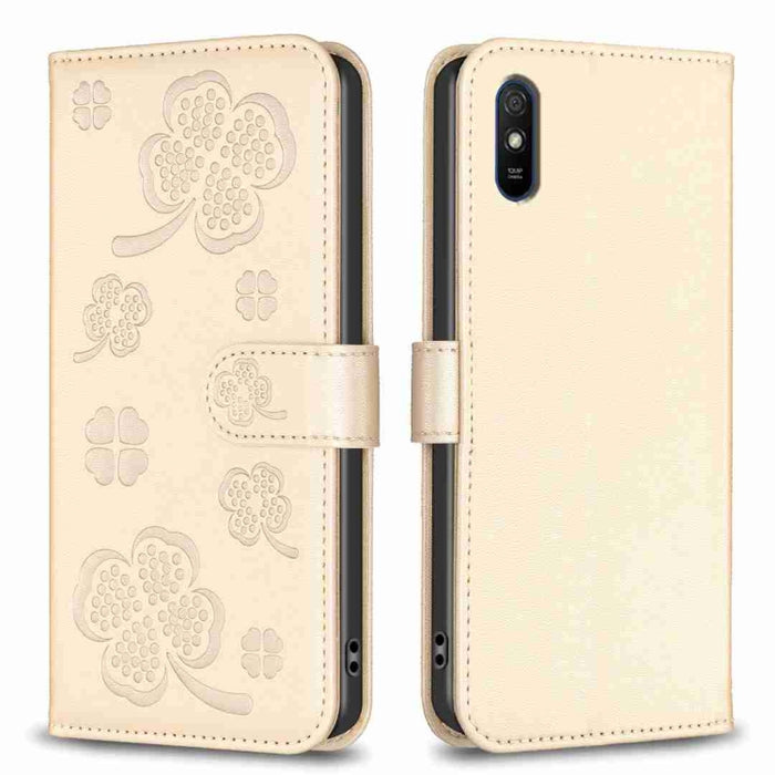 Funda para teléfono de cuero con relieve de cuatro hojas, For Xiaomi Mi 11 Lite, For Xiaomi Redmi Note 10 4G / 10S, For Xiaomi Redmi Note 10 Pro, For Xiaomi Poco M3, For Xiaomi Redmi K30S, For Xiaomi Mi 10T Lite, For Xiaomi Poco X3, For Xiaomi Redmi 9A...