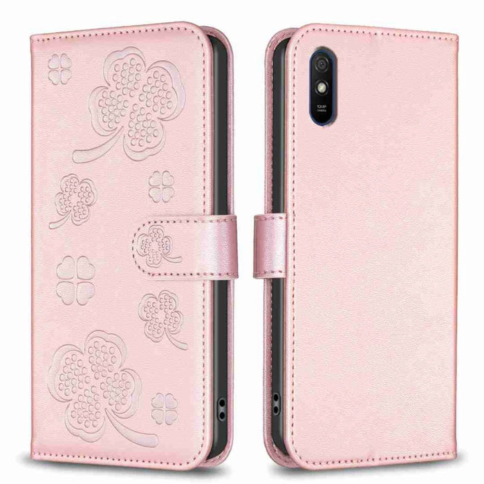 Funda para teléfono de cuero con relieve de cuatro hojas, For Xiaomi Mi 11 Lite, For Xiaomi Redmi Note 10 4G / 10S, For Xiaomi Redmi Note 10 Pro, For Xiaomi Poco M3, For Xiaomi Redmi K30S, For Xiaomi Mi 10T Lite, For Xiaomi Poco X3, For Xiaomi Redmi 9A...