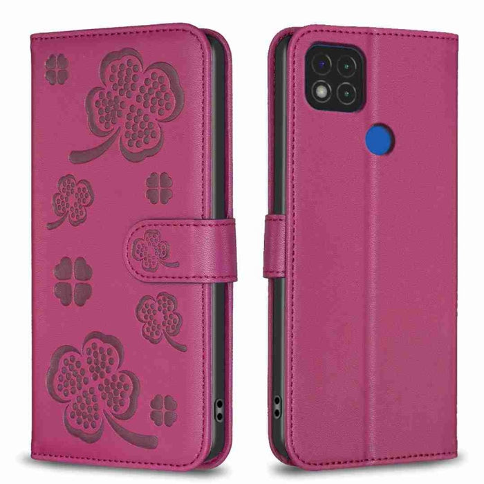 Funda para teléfono de cuero con relieve de cuatro hojas, For Xiaomi Poco C55 / Redmi 12C, For Xiaomi Redmi Note 12 Pro+ 5G Global, For Xiaomi Redmi Note 12 Pro 5G Global, For Xiaomi Redmi Note 12 5G Global, For Xiaomi 13 Lite 5G                       ...